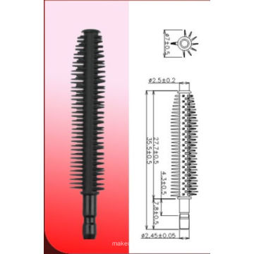 Silicone double dense type mascara brush